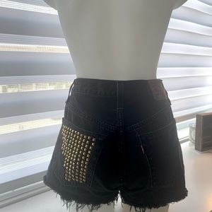 Custom Levi’s Studded Shorts